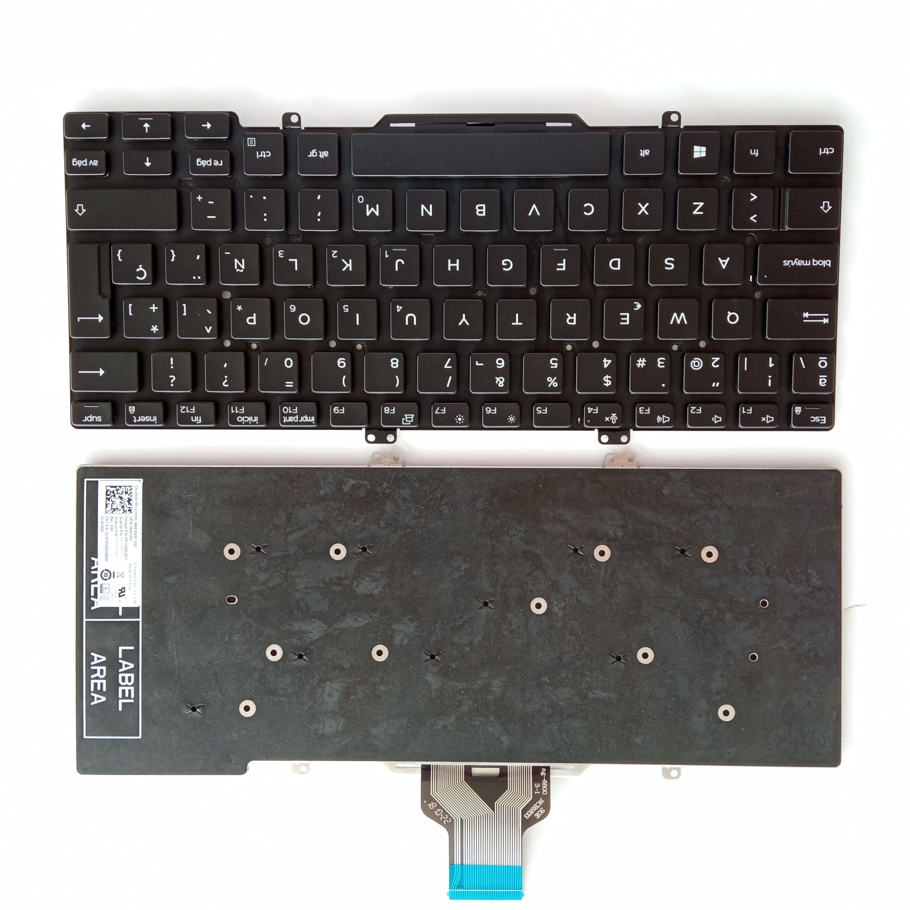 Picture of Laptop Spanish keyboard forNew Replacement Laptop Keyboard For DELL E7400/7400/Latitude 7400 3400 BLACK Sp Layout